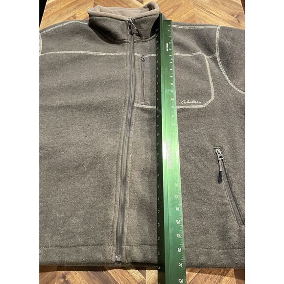 Cabelas Jacket Wool Blend Zip Up Fleece Lined Chest Pocket Outdoors Mens XL - Picture 6 of 7